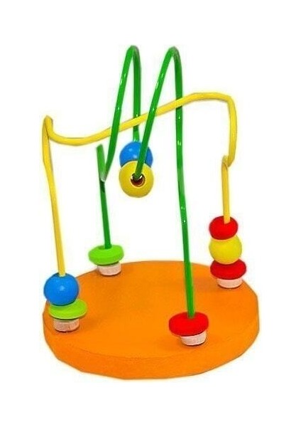 Çocuk Eğitici ve Eğlenceli Ahşap Boncuklu Koordinasyon Oyun Seti En
