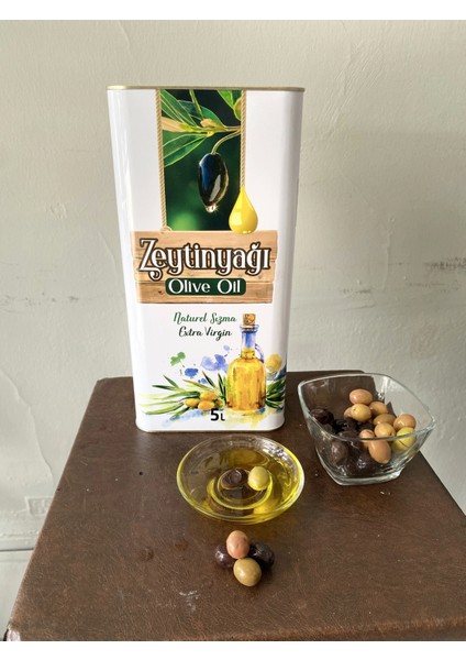 Zeytin Yağı 5 Lt Naturel Soğuk Sıkım 0,2 Dizem Zeytinyağı Akhisar