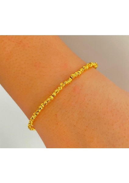 Altın Kaplama Çelik Bileklik Bilezik Künye Zincir