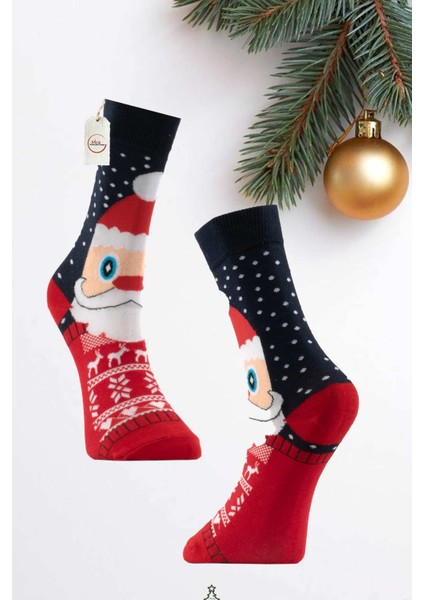 Unisex Yılbaşı Desenli Çorap