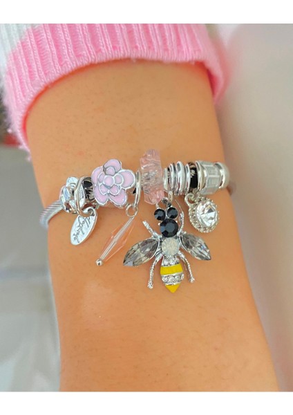 Charm Çelik Bileklik Arı Figürlü Bilezik Künye fiyatları