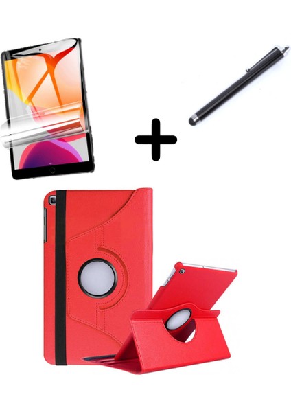 Samsung Galaxy Tab A9 Plus 11INÇ X210 X215 X216 Kılıf Dönen Tablet Kilifi Ekran Koruyucu+Kalem