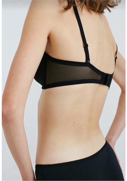 Siyah Toparlayıcı Lotus Dolgusuz Sütyen Poin Moda