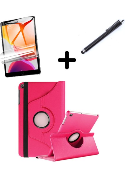 Samsung Galaxy Tab A9 Plus 11INÇ X210 X215 X216 Kılıf Dönen Tablet Kilifi Ekran Koruyucu+Kalem