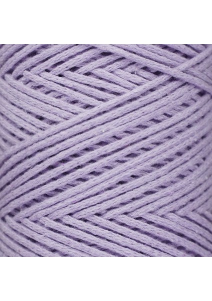 Premium Koton Pamuk Makrome Ipi Lila 200 gr 150 Metre 2mm Cotton Zincir Makrome Çanta Ipi Supla Ipi modelleri