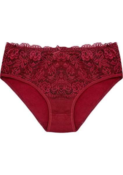 3'lü Pamuklu Dantelli Yüksek Bel Büyük Beden Kadın Külot fırsatları