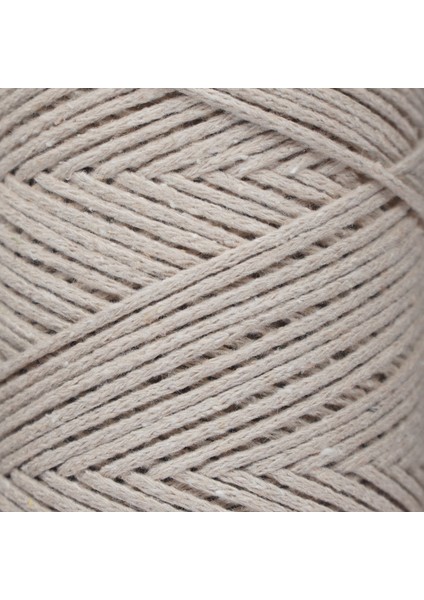 Premium Koton Pamuk Makrome Ipi Sütlü Kahve 200 gr 150 Metre 2mm Cotton Zincir Makrome Çanta Ipi Supla Ipi modelleri