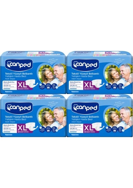 XL Bel Bantlı Hasta Bezi 120 Adet