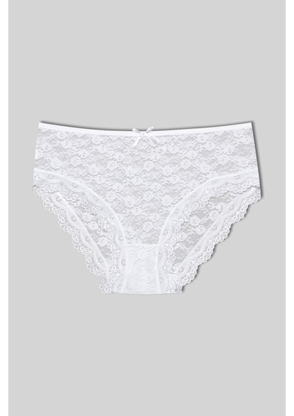 2'li Dantelli Yüksek Bel Büyük Beden Bato Kadın Külot fırsatları