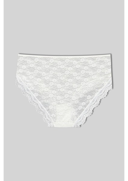 2'li Dantelli Yüksek Bel Büyük Beden Bato Kadın Külot fırsatları