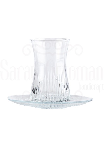 Bardak Çay Bardağı Seti 6'lı Çay Seti Çay Takımı Lux Ananas Heybeli Çay Seti Sade