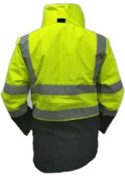 5+1 Reflektörlü Kışlık Mont Parka Içi Çıkmalı Sarı Yerli Kaban Işçi Montu Mühendis Montu modelleri
