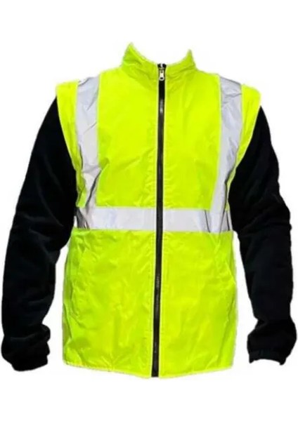 5+1 Reflektörlü Kışlık Mont Parka Içi Çıkmalı Sarı Yerli Kaban Işçi Montu Mühendis Montu fırsatları