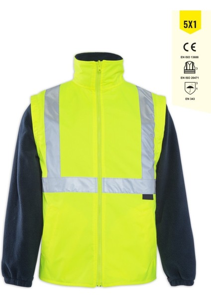 Junıor Olympus Max-Breathane Hı-Vıs Two-Tone 5 In 1 Jacket Sarı Lacivert modelleri