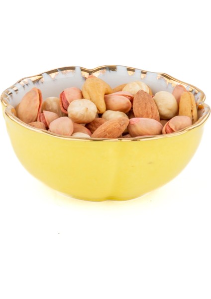 El Dekor ve El Boyaması Kase Düz Renk Küçük Sarı