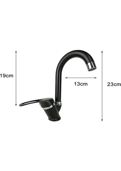 Siyah Krom Banyo Lavabo Musluğu Bataryası Çeşmesi Çift Su Girişli