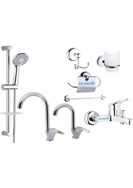 Bdl Armatür Sürgülü Duş - Lavabo - Mutfak - Banyo Bataryası Musluğu Full Set