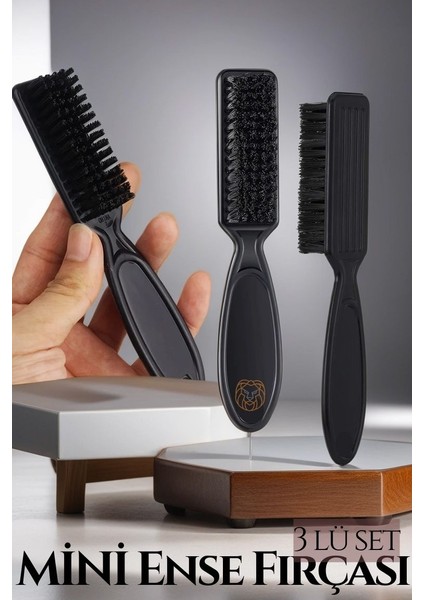 Mini Ense Saç Kıl Fırçası 3'lü Set