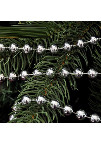 Vıp Deluxe 5 Metre Gümüş Zincir Süs Gümüş Yılbaşı Ağacı Süsleri Gümüş Noel Ağacı Süsleri