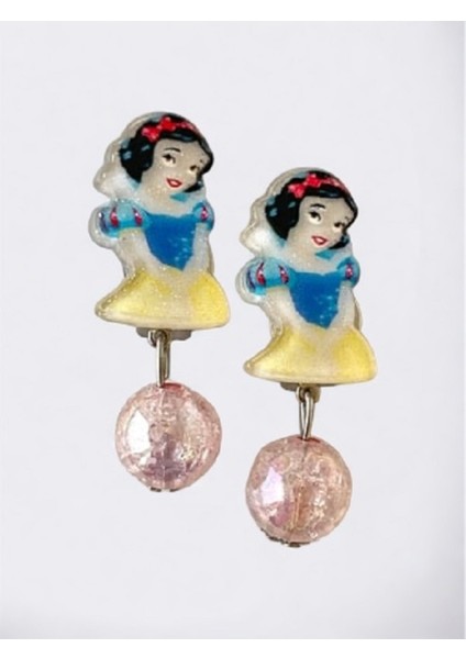 Pamuk Prenses Figürlü Kıstırmalı Çocuk Küpesi fiyatları