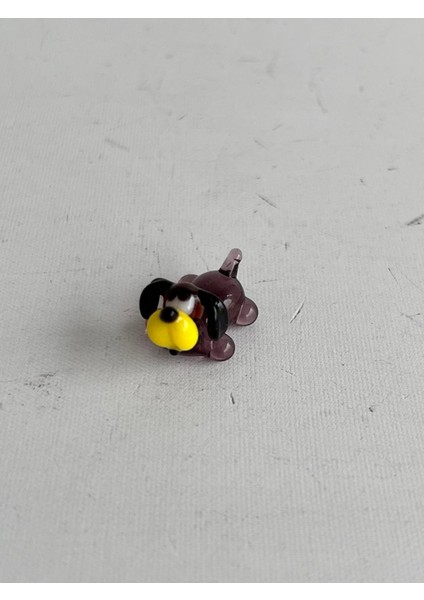 El Yapımı Mini Murano Cam Köpek Biblo A152-01