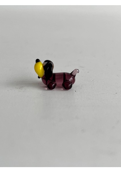 El Yapımı Mini Murano Cam Köpek Biblo A152-01