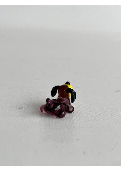 El Yapımı Mini Murano Cam Köpek Biblo A152-01