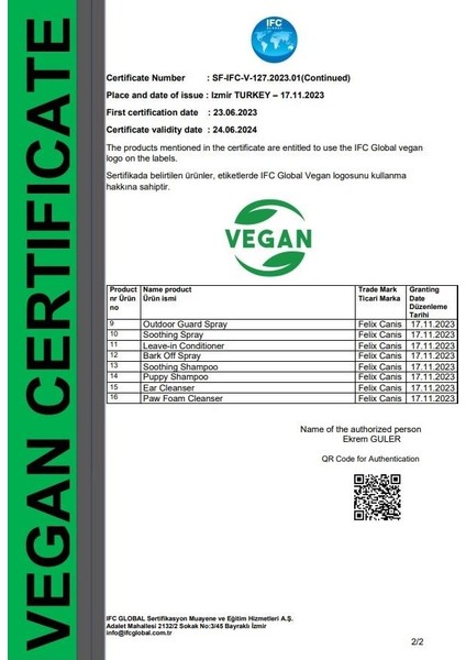 Köpek Pati ve Burun Balmı Organik ve Vegan 30ML