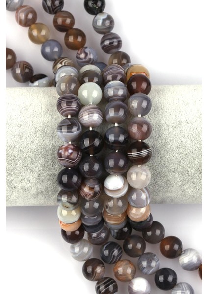 Botswana Akik Doğal Taş Dizi 10 mm Küre Kesim fiyatları