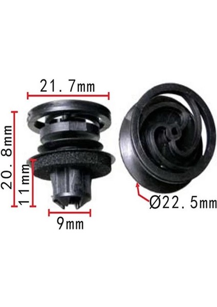 Nvr Vw Golf Kapı Döşeme Klipsi 25 Adetli Paket 2002-2006 3B0868243