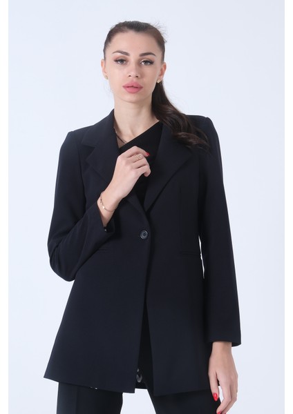 Lacivert Zebra Astar Detaylı Krep Blazer Ceket 01051201.02 modelleri