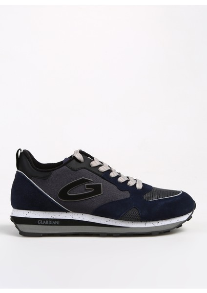 Gri - Lacivert Erkek Süet Sneaker Wen 0400