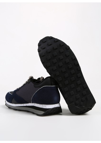 Gri - Lacivert Erkek Süet Sneaker Wen 0400