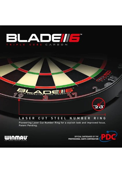 Blade-6 triple Core Carbon Dart Bordu,