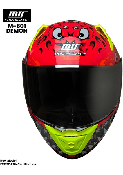 Pro Helmets M-801 Demon Full Face Motosiklet Kaskı