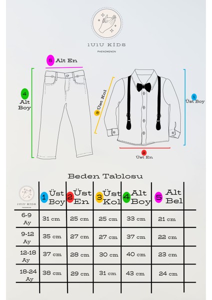 Erkek Çocuk Takım Elbise Papyonlu ve Slopetli "nida" Modeli