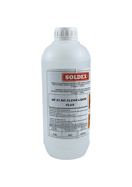 Soldex Sr-33 * SR-3301 Temizlik Gerektirmeyen 1 Litre Sıvı Flux (Sr 3301)