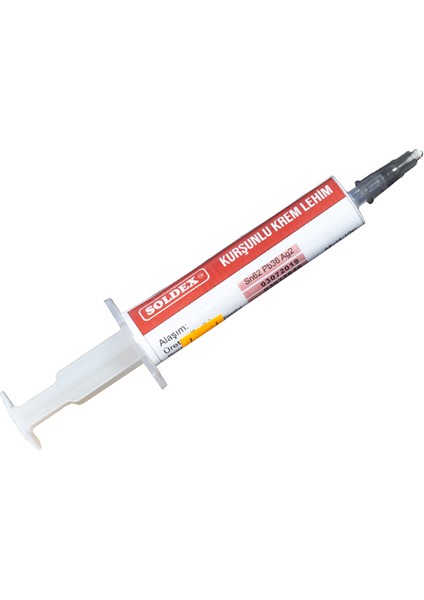 Soldex Kurşunlu Enjektör 10 Gram Krem Lehim Şırınga