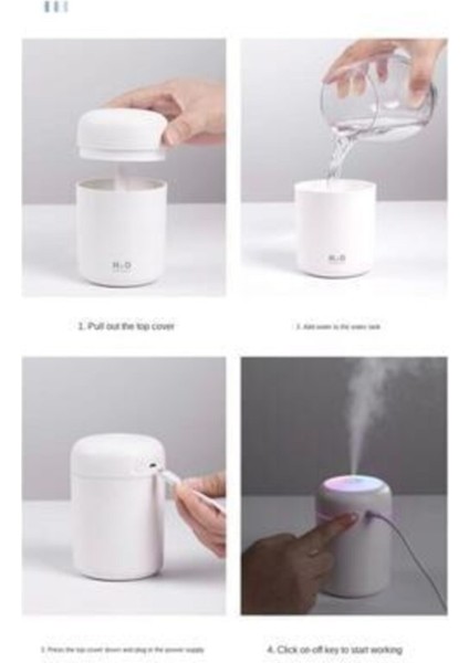 H2O 300 ml Ulrasonik Hava Nemlendirici ve Aroma Difüzörü H2O 4507 fırsatları