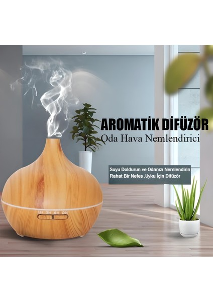 500ml Elektrikli Aroma Uçucu Yağ Difüzör Hava Nemlendirici Kumandalı Led Lamba Buhar Yayıcı Makinesi fiyatları