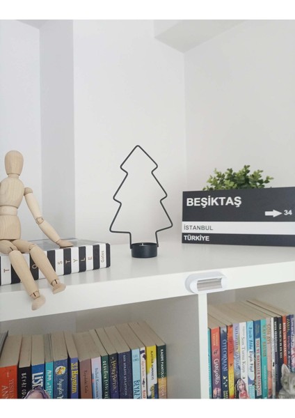 Siyah Yıldız, Siyah Çam, Mumluk, Ev Mumluk, Dekoratif Mumluk, Tealight Mumluk, Yılbaşı Süsü modelleri