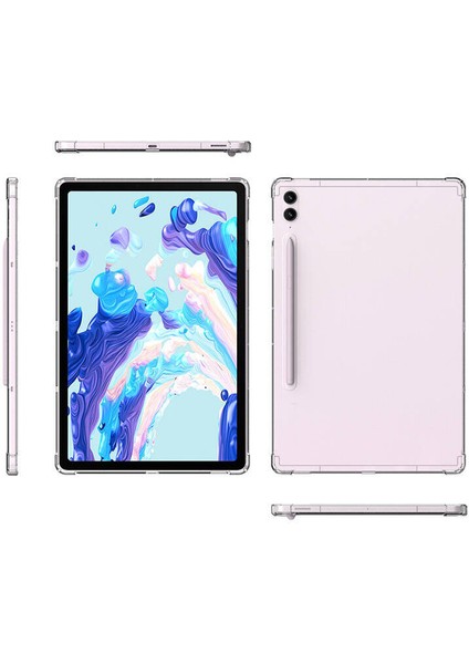 Samsung Galaxy Tab S8 Plus SM-X800 Kılıf Ultra Korumalı Darbe Emici Şeffaf Antishock Silikon