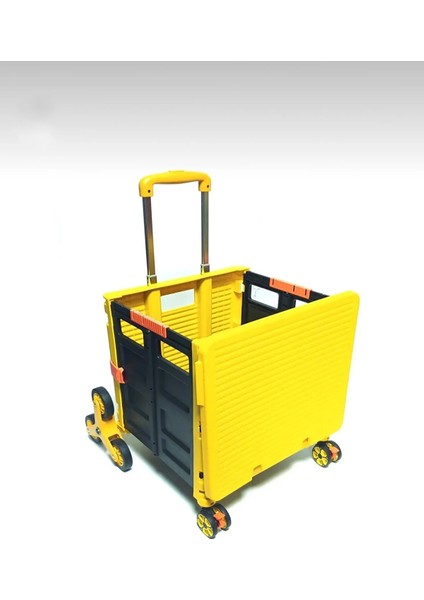 Katlanır 55LT Merdiven Çıkabilen Portatif Çok Fonksiyonlu Yük Paket Taşıma Pazar El Arabası 90KG