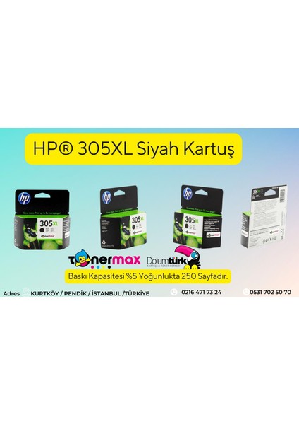 Envy 6022 Orjinal Kartuş / Hp 305XL Avantaj Paket Siyah ve Renkli Kartuş modelleri