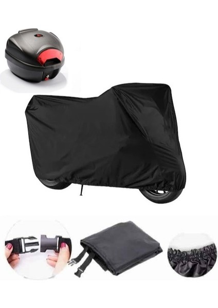 Keeway Super Light 150 Siyah Motosiklet Brandası Arka Çanta Uyumlu
