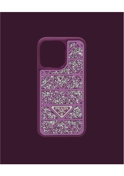 Mor Taşlı Telefon Kılıfı - DK014 - iPhone 14 Pro