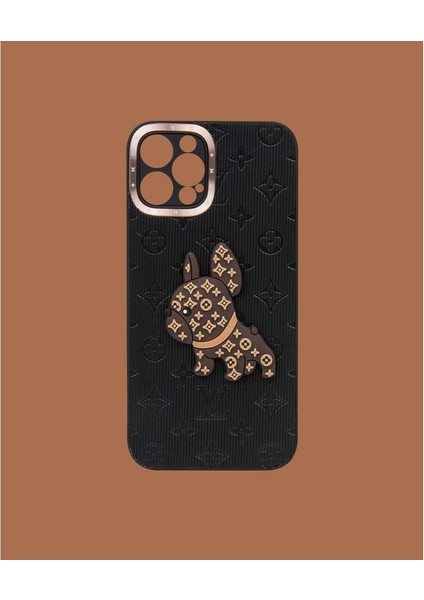 Siyah 3D Kabartmalı Telefon Kılıfı - DK115 - iPhone 11 Promax