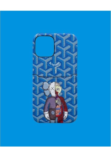 Mavi Kartlıklı Telefon Kılıfı - DK123 - iPhone 14 Promax
