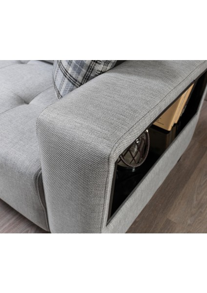 King Corner Köşe Koltuk Takımı Gri
