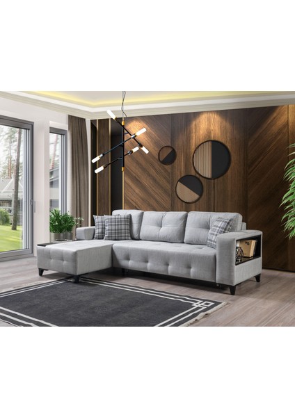 King Corner Köşe Koltuk Takımı Gri
